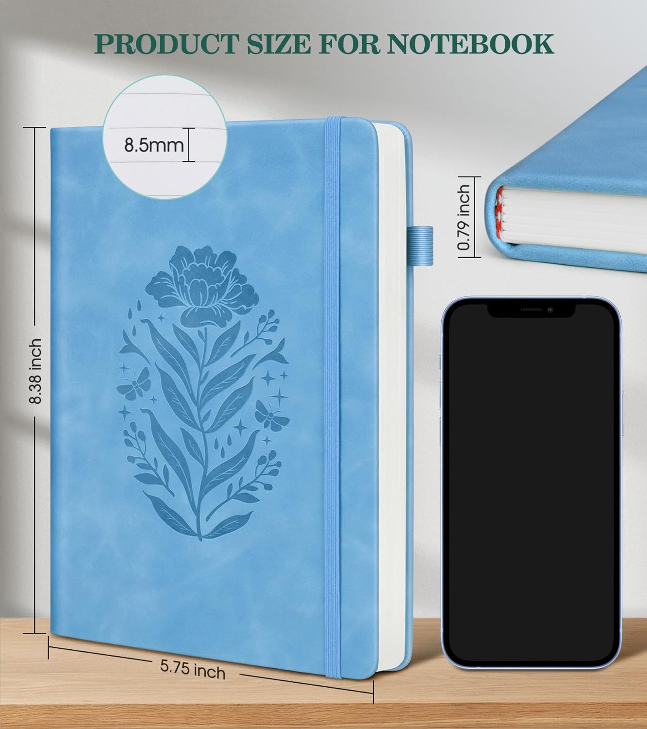 Journal Notebook, Hardcover Leather Journals for Writing, Writing Journal, College Notebook -5.75''X8.38'' (200 Pages-A5) Journal Notebook, Hardcover Leather Journals for Writing, Writing Journal, College Notebook -5.75''X8.38'' (200 Pages-A5)
